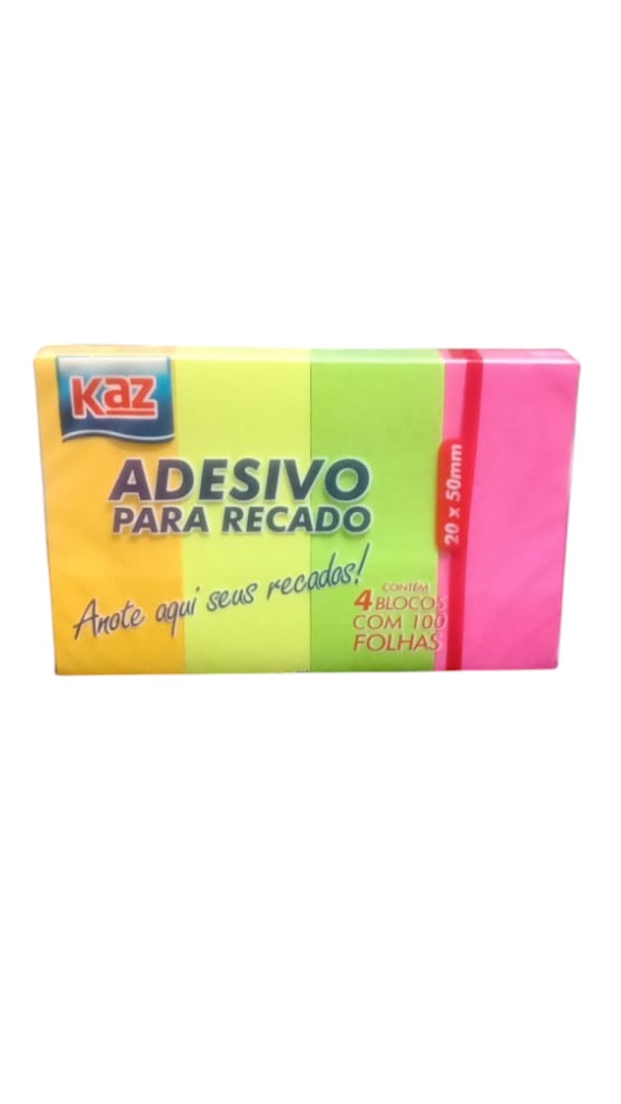 BLOCO ADESIVO PARA RECADO 20X50M KAZ